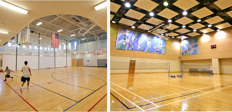 橡膠木木地板籃球館怎么翻新