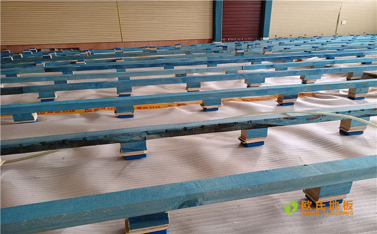 山東淄博潘莊某中學(xué)籃球館木地板項(xiàng)目