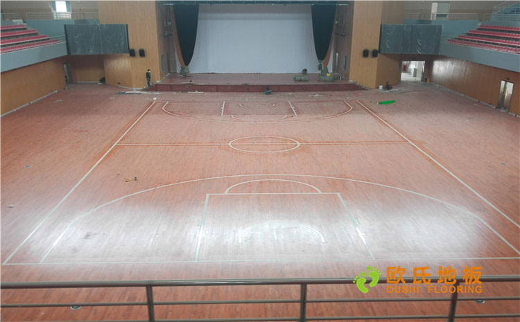 福建漳州市一職業學院體育館木地板案例