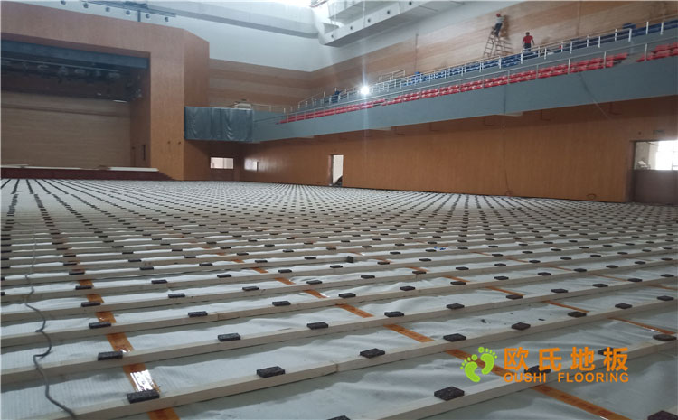 福建漳州市一職業學院體育館木地板案例