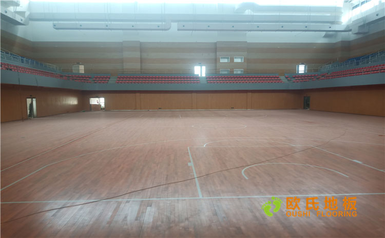 福建漳州市一職業學院體育館木地板案例